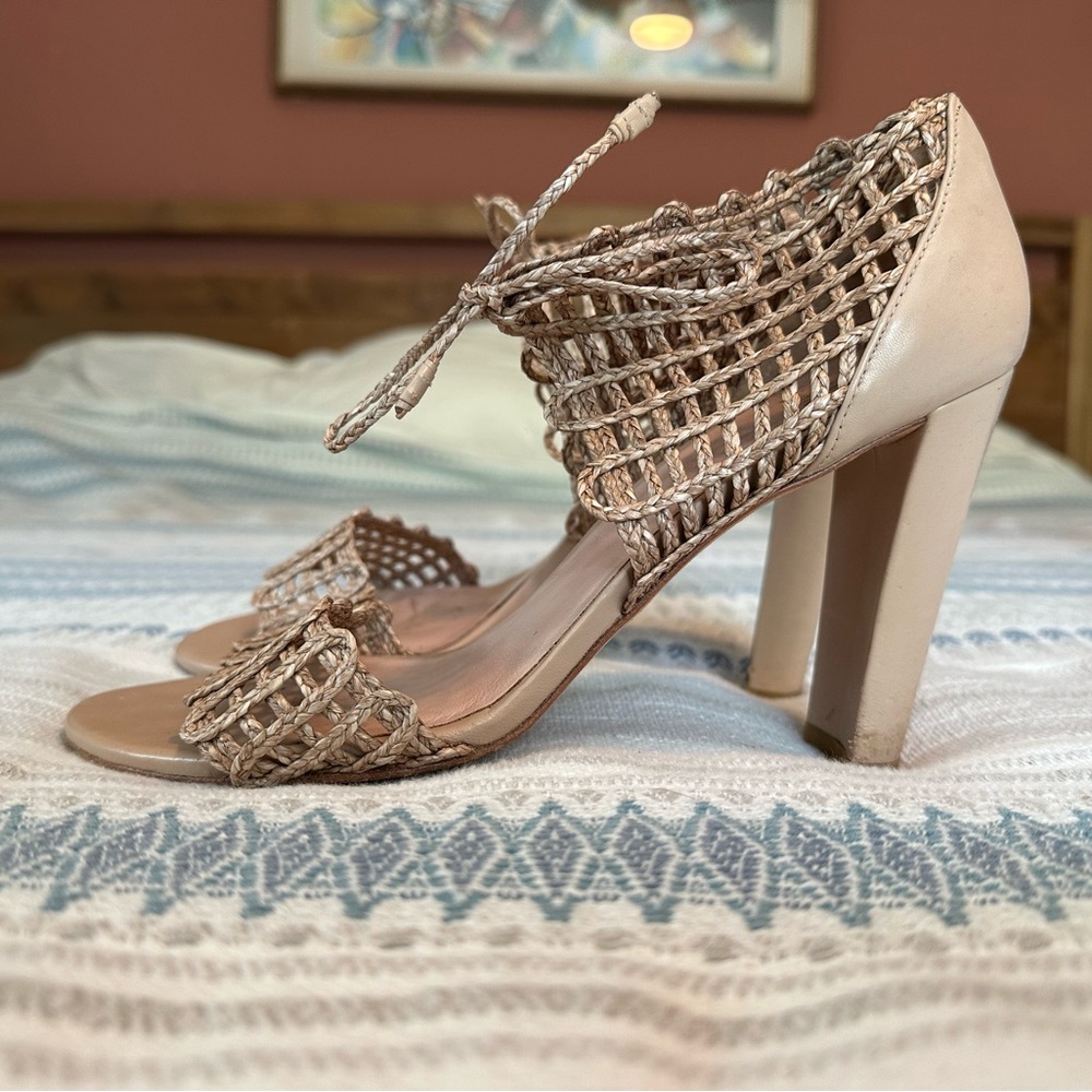 Stuart Weitzman Woven Heeled Sandal